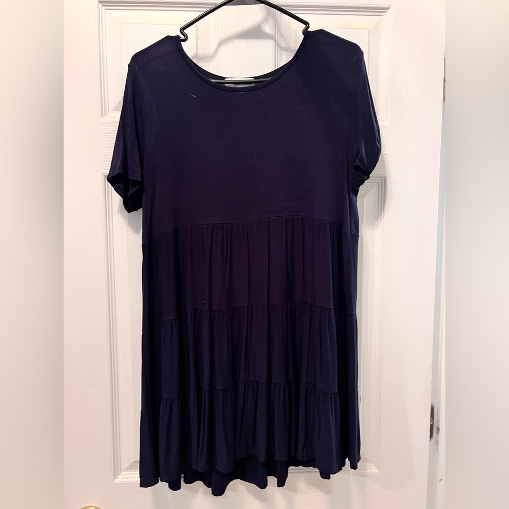 Navy tiered top, worn once,